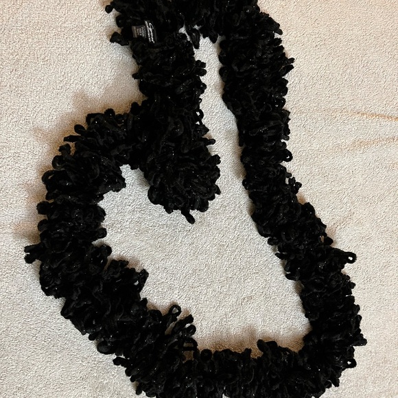 Black Boa! Silver sparkle! Whimsigoth Witchy - Picture 2 of 5